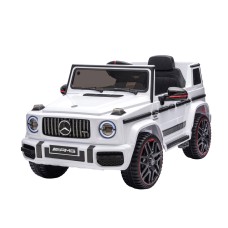 Mercedes-Benz Kids Electric Ride On G63 Car - White, Remote Control, Twin Motors, Keyless Start, Ages 3-4, 25kg Capacity