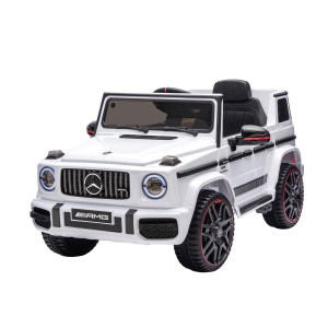 Mercedes-Benz Kids Electric Ride On G63 Car - White, Remote Control, Twin Motors, Keyless Start, Ages 3-4, 25kg Capacity