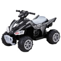 Rigo Kids 12V Electric Quad ATV Motorbike - Black, Keyless Start, Twin Motors, Anti-Slip Tyres, Ages 3+, 25kg Capacity