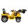 RIGO Kids Electric Bulldozer Ride-On Car with Remote Control, 6V Battery, Anti-Slip Tyres, Music, Lights - Yellow