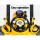 RIGO Kids Electric Bulldozer Ride-On Car with Remote Control, 6V Battery, Anti-Slip Tyres, Music, Lights - Yellow