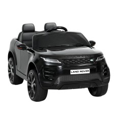 Rigo Kids Electric Land Rover Evoque Ride-On Car - 12V Battery, Remote Control, Black, 4-Wheel Suspension, Safety Belt