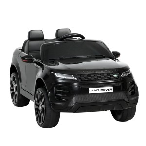 Rigo Kids Electric Land Rover Evoque Ride-On Car - 12V Battery, Remote Control, Black, 4-Wheel Suspension, Safety Belt