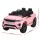 Rigo Kids Pink Land Rover Evoque Electric Ride-On Car - 12V, Remote Control, Twin Motors, Safety Belt, Music & Lights