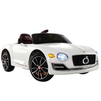 Rigo Kids Electric Bentley EXP12 Ride On Car, 12V Remote Control, White, 3-5km/h Speed, Ages 3+, Safe & Fun Driving