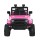 Rigo Kids Electric Ride-On Jeep Car in Pink - 12V, Remote Control, Twin Motors, Safety Belt, Music, for Ages 3+