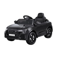 Audi Kids Ride On Car Rigo Licenced RSQ8 12V Electric Toy, Black, Remote Control, Twin Motors, 99cm, Safety Belt