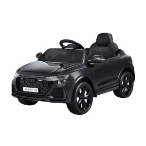 Audi Kids Ride On Car Rigo Licenced RSQ8 12V Electric Toy, Black, Remote Control, Twin Motors, 99cm, Safety Belt
