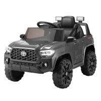 Toyota Tacoma Kids Electric Ride On Car 12V, Grey, Off Road Jeep, Remote Control, MP3, 4-Wheel Suspension, 3+ Years