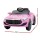 RIGO Kids 12V Electric Ride-On Car - Pink, Remote Control, Music, Headlights, Safe Seat Belt, Ages 3+, Maserati-Inspired