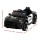 Rigo Kids 12V Electric Ride On Police Car - Black, Battery Powered, Remote Control, Safety Seat Belt, Ages 3+