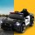 Rigo Kids 12V Electric Ride On Police Car - Black, Battery Powered, Remote Control, Safety Seat Belt, Ages 3+