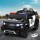 Rigo Kids Electric Ride On Patrol Police Car - Black, Remote Control, Music, Horn, Safe & Fun, 3-5km/h, 3+ Years