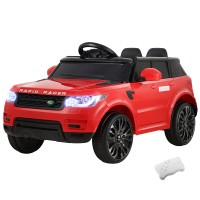 Rigo Kids Electric Ride On SUV, Range Rover-Inspired, Red - 12V Battery, Remote Control, Music, Lights, Safe & Fun