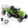 Rigo 12V Green Kids Electric Ride On Tractor with Detachable Trailer, LED Lights, Music, Safety Belt, and Keyless Start
