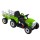 Rigo 12V Green Kids Electric Ride On Tractor with Detachable Trailer, LED Lights, Music, Safety Belt, and Keyless Start