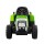 Rigo 12V Green Kids Electric Ride On Tractor with Detachable Trailer, LED Lights, Music, Safety Belt, and Keyless Start
