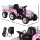 Rigo Kids Electric Ride On Tractor Toy Car 12V Pink - Realistic Driving, Music, LED Lights, Safety Certified, 3+ Years