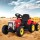 Rigo Kids 12V Electric Ride-On Tractor Car, Red - Realistic Driving, USB Music, Safety Features, 3-6km/h Speed, Ages 3+