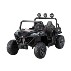 Rigo Black Kids Ride-On Car: Electric Toy with Remote, Headlights, Music, Safety Belt, 3+ Years, 120cm, 40kg Capacity