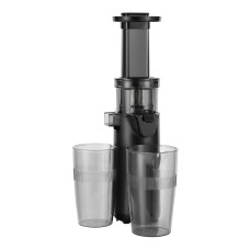 Devanti Cold Press Slow Juicer 130W Black, Food-Grade ABS, Quiet Low-Speed Masticating, Easy Clean, 36cm, Bonus Cups
