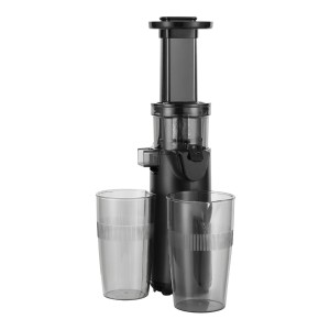 Devanti Cold Press Slow Juicer 130W Black, Food-Grade ABS, Quiet Low-Speed Masticating, Easy Clean, 36cm, Bonus Cups