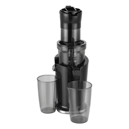 Devanti 200W Cold Press Slow Juicer - Black | High Yield, Low Noise, Easy Clean | Wide Mouth, Child Safe Design