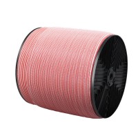 Giantz 2000M Electric Fence Polytape – 12mm Red & White, UV Stabilised, 5-Strand Stainless Steel, High Visibility