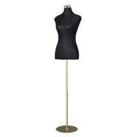 Embellir Female Dressmaking Mannequin, Canvas, Adjustable Height, Black, Bust 83cm, Waist 64cm, Hips 87cm, Tailor Display