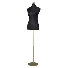 Embellir Female Dressmaking Mannequin, Canvas, Adjustable Height, Black, Bust 83cm, Waist 64cm, Hips 87cm, Tailor Display