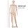 Embellir 186cm Adjustable Full Body Male Mannequin, Skin Tone, PP Material, Glass Base, Ideal for Fashion Displays