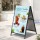 Artiss A1 Double-Sided Frame Sign Stand - Heavy-Duty Steel, 60x90cm, Quick-Slide & Foldable, Weather-Resistant, Black
