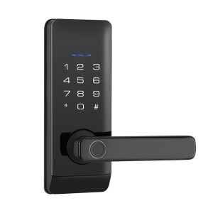 UL-TECH Fingerprint Door Lock Smart Home System: Zinc Alloy, 360° Sensor, App Control, 100 User Capacity, Black
