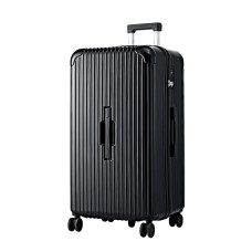 Wanderlite 32" Trunk Luggage - Black, Durable ABS, 360° Spinner Wheels, USB & Type-C Ports, TSA Lock, 130L Capacity