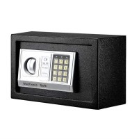 UL-TECH 8.5L Digital Security Safe Box - Steel, 31x20x20cm, Twin-Bolt Lock, Alarm, Wall-Mountable, Black Finish