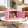 Ul-Tech 6.5L Small Safe Box Pink with Mechanical Key Lock Two Keys Included Compact Steel Home Security