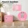 Ul-Tech 6.5L Small Safe Box Pink with Mechanical Key Lock Two Keys Included Compact Steel Home Security