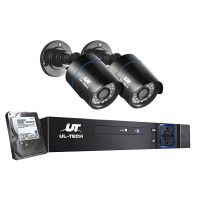 UL-TECH 1080P CCTV Security System: 4CH DVR, 2 Cameras, 1TB HDD, Infrared Night Vision, Motion Detection, Remote Access