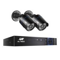UL-TECH 1080P HD CCTV Security System, 4CH DVR, 2 Cameras, Motion Detection, Infrared Night Vision, Remote Access