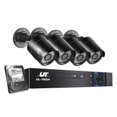 UL-TECH 1080P CCTV Security System: 4CH DVR, 4 Cameras, 1TB HDD, Motion Detection, Infrared Night Vision, Remote Access