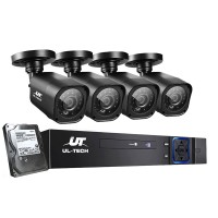 UL-TECH 8-Channel 1080P CCTV Security System with 4 Cameras, 1TB HDD, Motion Detection, Night Vision & Remote Access