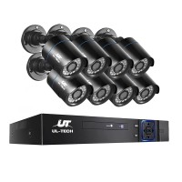 UL TECH 8CH DVR CCTV Security System with 8 Cameras, 1080P HD, Motion Detection, Infrared Night Vision, Remote Access
