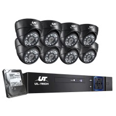 UL-TECH 8CH DVR Indoor CCTV Security System with 8 Cameras, 1TB HDD, 1080P HD, Infrared Night Vision, Motion Detection UL-TECH 8CH DVR Indoor CCTV Security System with 8 Cameras, 1TB HDD, 1080P HD, Infrared Night Vision, Motion Detection