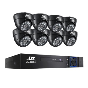 UL-TECH 1080P Indoor CCTV Security System: 8CH DVR, 8 Cameras, Motion Detection, Night Vision, Remote Access