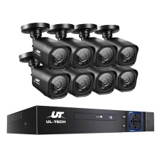 UL-TECH 1080P 8CH DVR CCTV System with 8 Cameras, Motion Detection, Infrared Night Vision, Remote Access, IP66