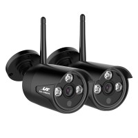 UL-TECH 3MP Wireless CCTV Bullet Cameras (2-Pack) - Outdoor/Indoor, IP66, P2P, H.264+, IR-CUT, Easy Install