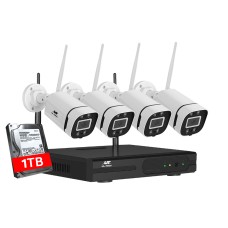 UL-TECH Wireless CCTV Security System: 8CH NVR, 4 Cameras, 3MP HD, 1TB HDD, Night Vision, IP65 Waterproof, Two-W UL-TECH Wireless CCTV Security System: 8CH NVR, 4 Cameras, 3MP HD, 1TB HDD, Night Vision, IP65 Waterproof, Two-W