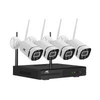 UL-TECH Wireless CCTV System: 8CH NVR, 3MP, 4 Cameras, IP65, Night Vision, Two-Way Audio, Smartphone Viewing, Easy Setup