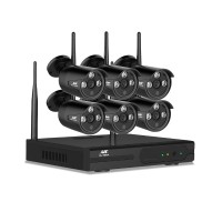 UL-TECH Wireless CCTV Security System: 8CH NVR, 6 Bullet Cameras, 3MP HD, H.264+, Remote Access, 1-Year Warranty