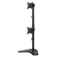 Artiss Dual Monitor Arm Stand: Freestanding, Heavy-Duty Steel, Adjustable for 17"-32" Screens, VESA Compatible, Black